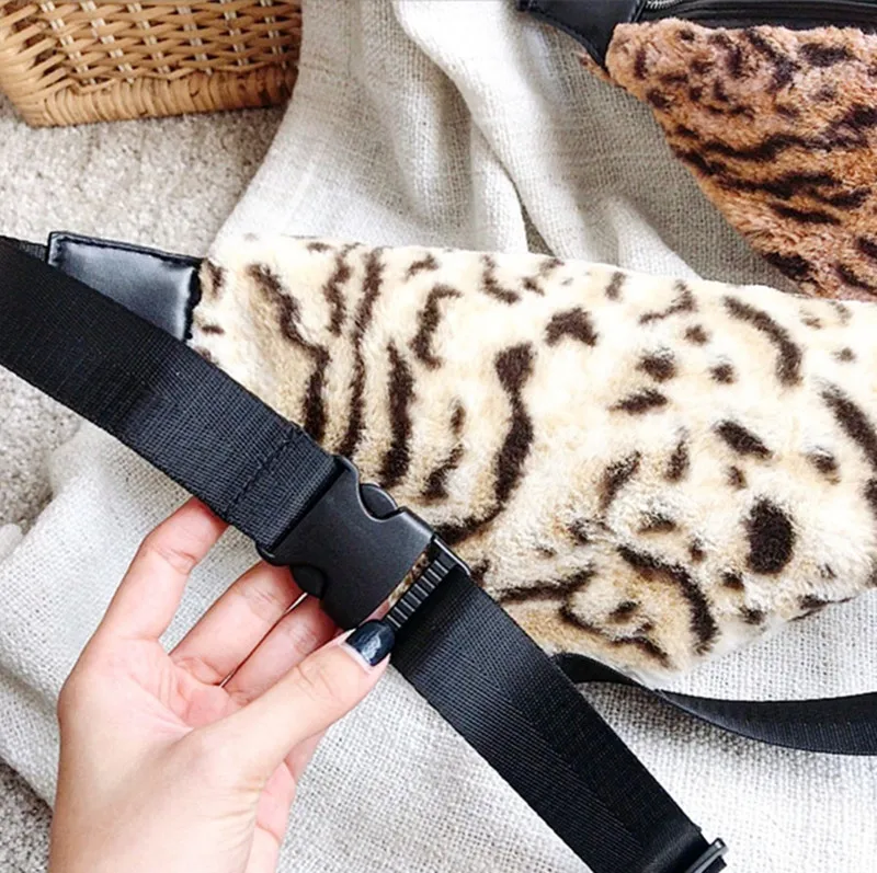 Осенне-зимняя стильная поясная сумка леопардовая имитация воды норковая банка дорожная сумка для отдыха женская сумка для покупок