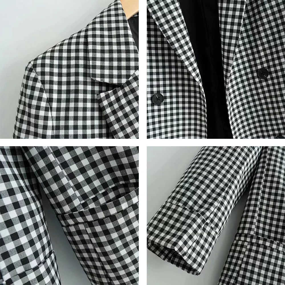 Klacwaya أنيقة النساء سترة بدلة 2019 مكتب السيدات الأزياء الحلل حقق طوق جاكيتات الكورية الفتيات عارضة وتتسابق الدعاوى