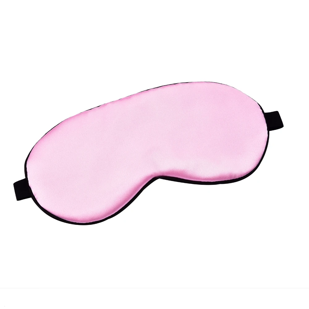 Fulljion из чистого шелка двусторонняя маска для сна с подкладкой для глаз маска для путешествий Расслабляющая повязка на глаза натуральная маска для сна с завязанными глазами - Цвет: Pink