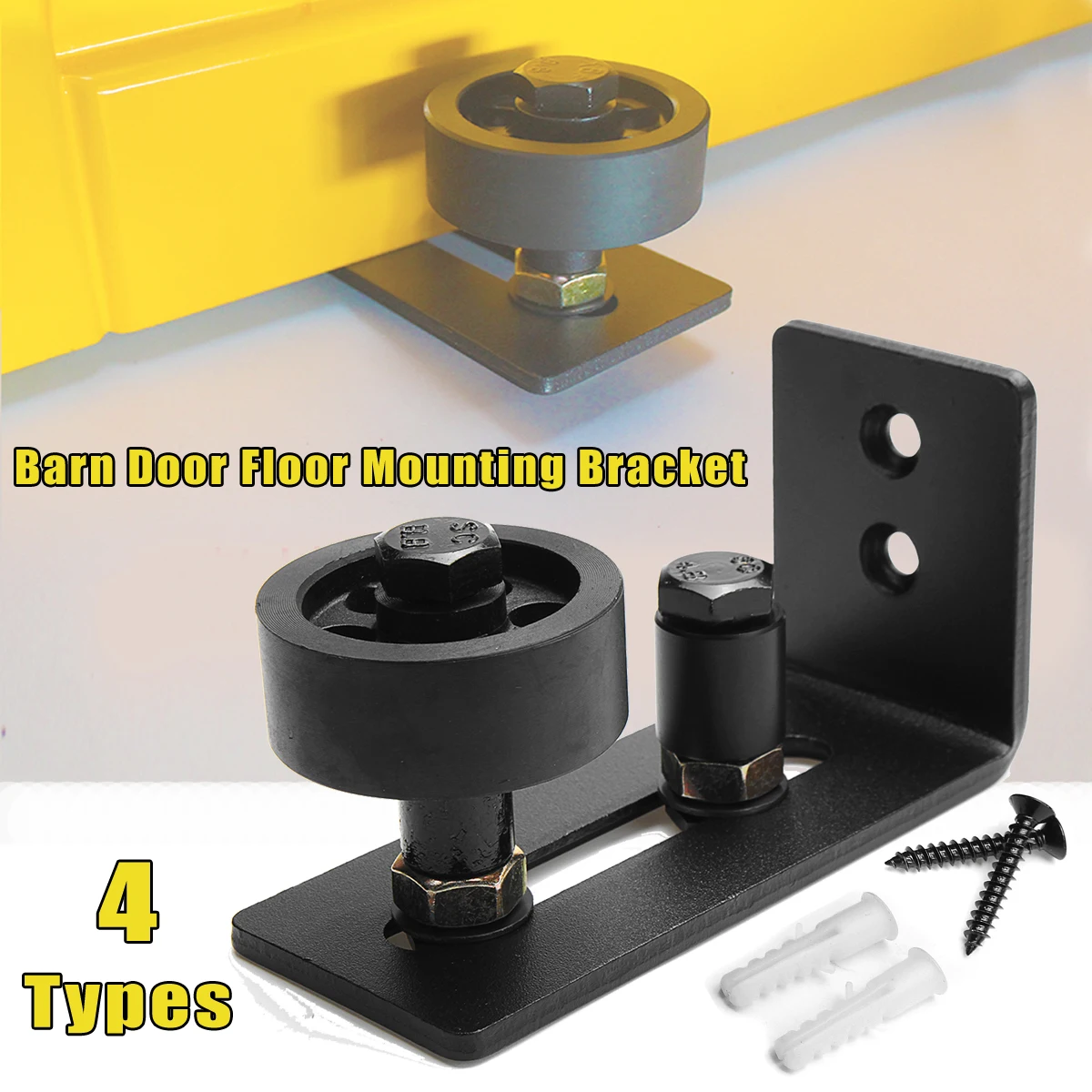 Wall Mounted Door Stopper Barn Door Floor Mounting Bracket Steel