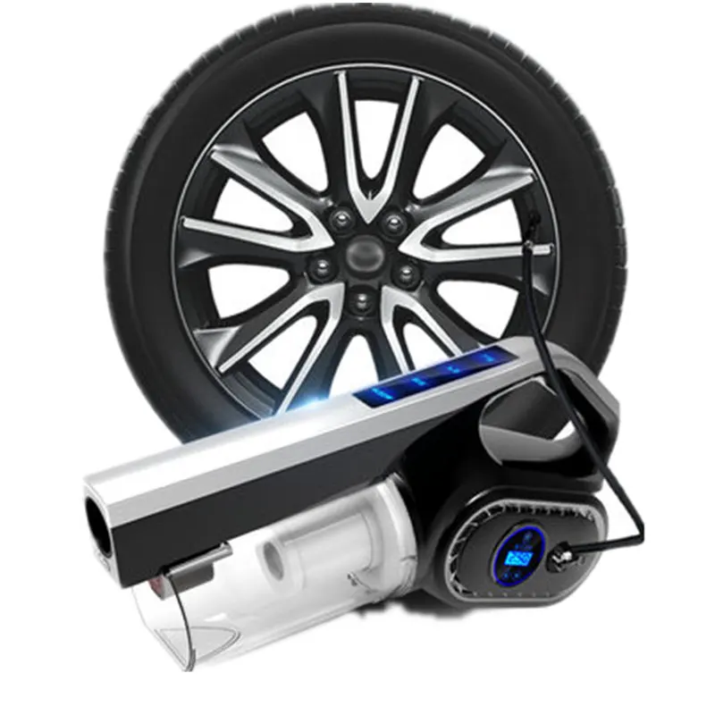 

12V DC 120W Car LCE Digital Display 4-In-1Inflator Pump Compressor Car Vacuum Cleaner With Light Air Compressor Tire Inflation