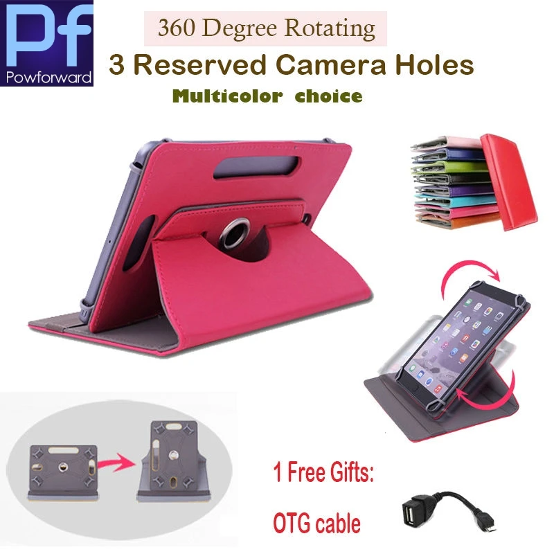 For Archos 101 G9 8Gb/16Gb/250G Turbo 1.2/Turbo 1.5 10.1&quotinch 360Degree Rotating Universal Tablet PU Leather cover case Free OTG |