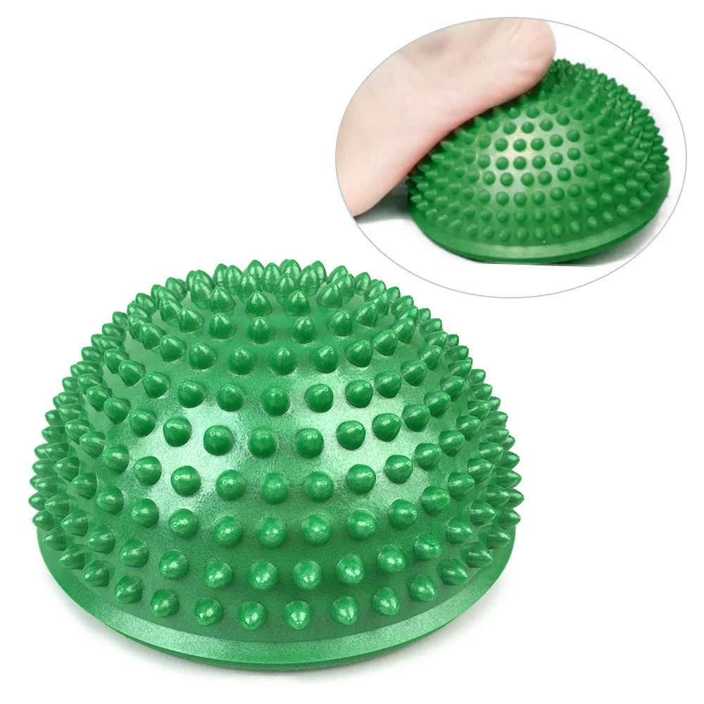 Inflatable Yoga Foot Massage Ball 16CM Massage Balance Pods Body Rolling Foot Wakes Spiky Point for Gym Fitness Pilates