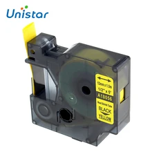 18056 совместимый с dymo Rhino ndustrial Термоусадочные трубки для LabelWriter и промышленная метка производители черный на желтый 12 мм