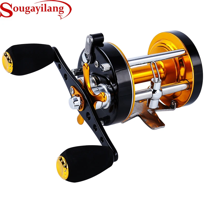 Sougayilang 6.1BB التصيد الصيد بكرة طبل صب Baitcasting بكرة ل المياه المالحة البحر قارب الصيد Carretes دي Pesca