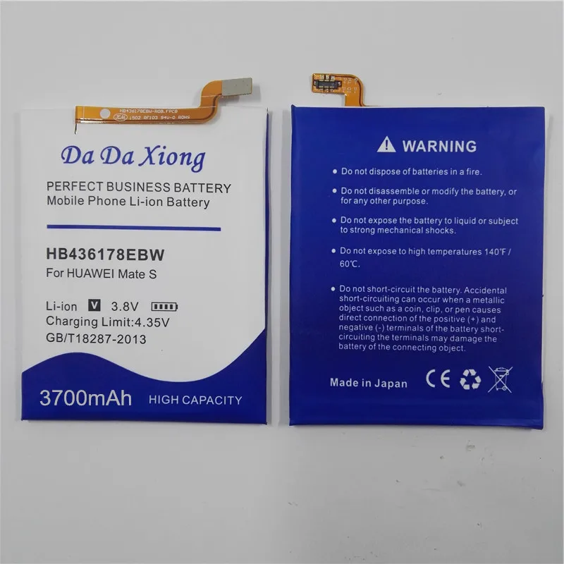 Da Xiong 3700mAh HB436178EBW аккумулятор для телефона huawei mate S CRR-CL00 CRR-UL00