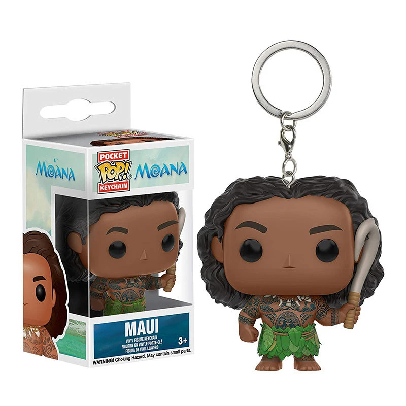 

FUNKO POP Pocket Pop Keychain Official Moana MAUI Cartoon Movie pvc Action Figure Model Toy For Children Christmas Present Gift