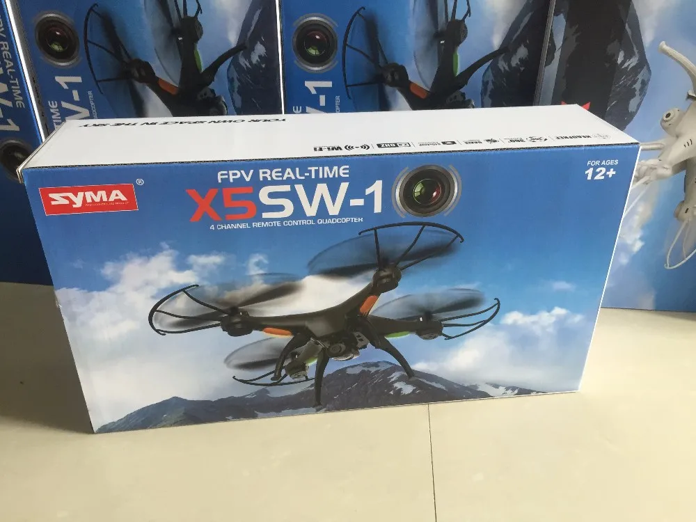 SYMA X5SW/X5SW-1 Дрон с Wi-Fi для квадрокоптера с видом от первого лица Камера Безголовый 6-Axis в реальном времени видео р/у вертолет Квадрокоптер с 5 Батарея