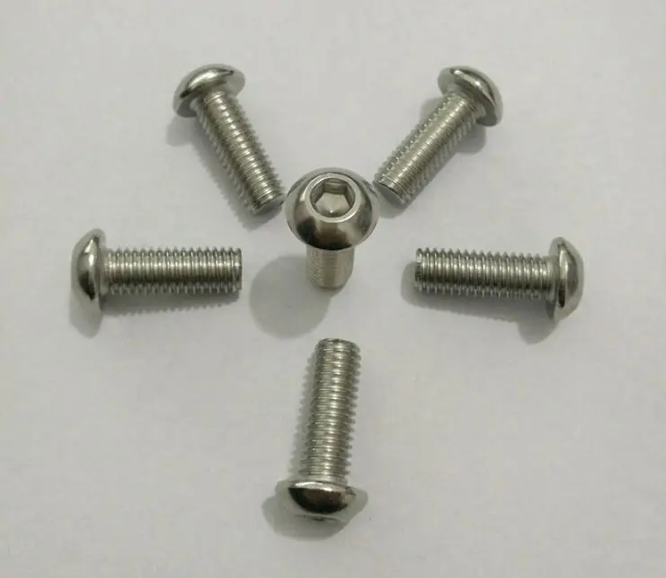 

100PCS 4#-40UNC American Thread Stainless Steel Allen Button Head Hex Socket Screw Round Head Bolts 4#-40*3/16 To 4#-40*1