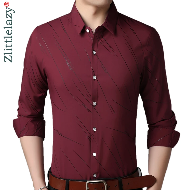 

2019 social long sleeve striped designer shirts men slim fit vintage fashions men's shirt man dress jersey casual clothing 36521
