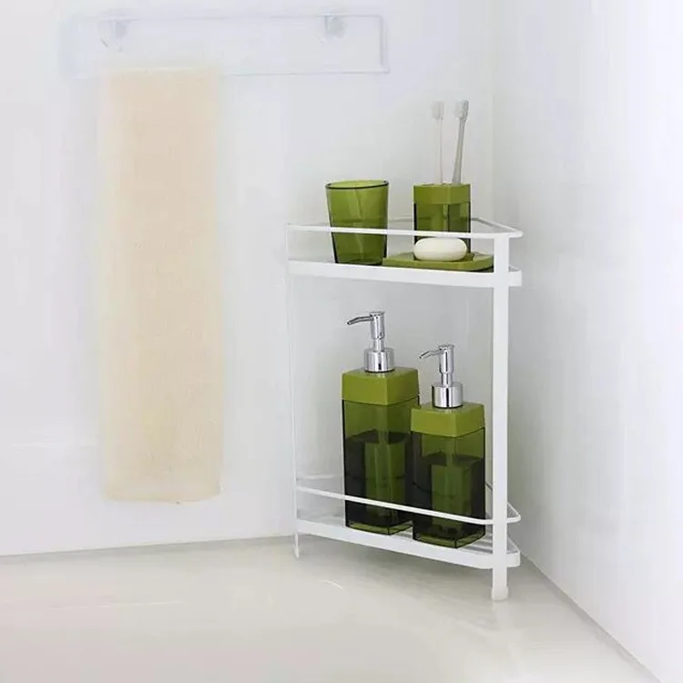  Bathroom Shelf Snap Corner Shelf Shower Caddy Basket Desktop Standing Storage Organizer for Kitchen