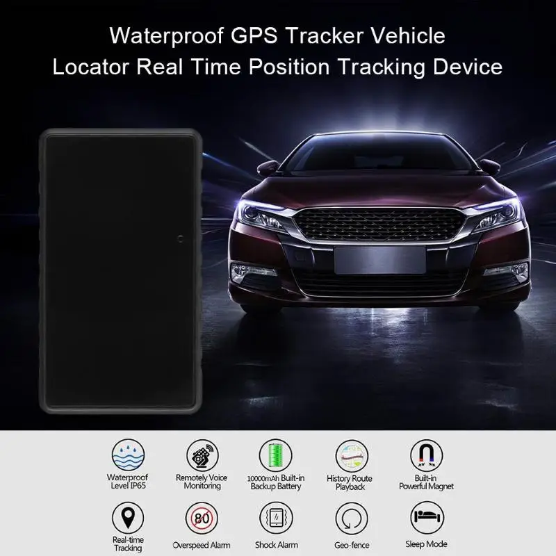 VODOOL Waterproof Car Motorcycle GPS Tracker 7 Days Standby Vehicle Truck Motor Locator Magnetic Real Time Position Track Device