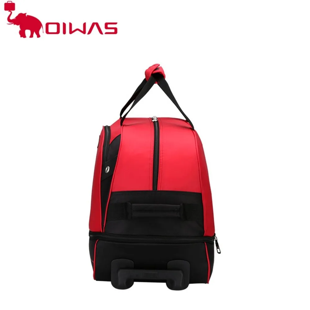                                                                                       OIWAS Trolley Travel Bags 56L Waterproof Foldable Rolling Luggage Zipper Rubber Wheel OCL8001                         