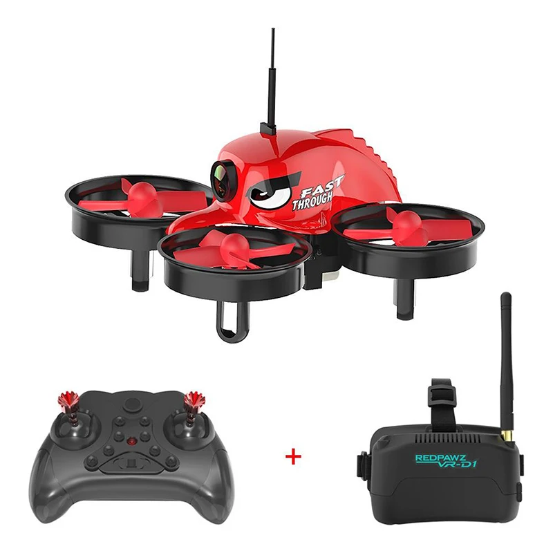 IN Stock Redpawz R011 Micro FPV Racing RC Helicopters with 1000TVL FOV