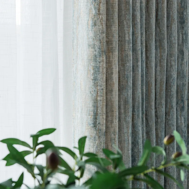 Tanie Blackout żakardowa tkanina na zasłony do salonu rozmiar niestandardowy zielony złoty żółty amerykański zasłony na oknie