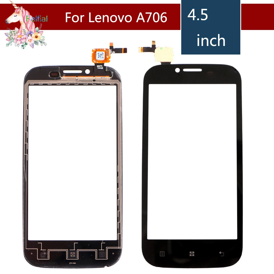 4 5 &quotдля Lenovo A706 A 706 ЖК сенсорный экран дигитайзер Датчик внешнее стекло сменная