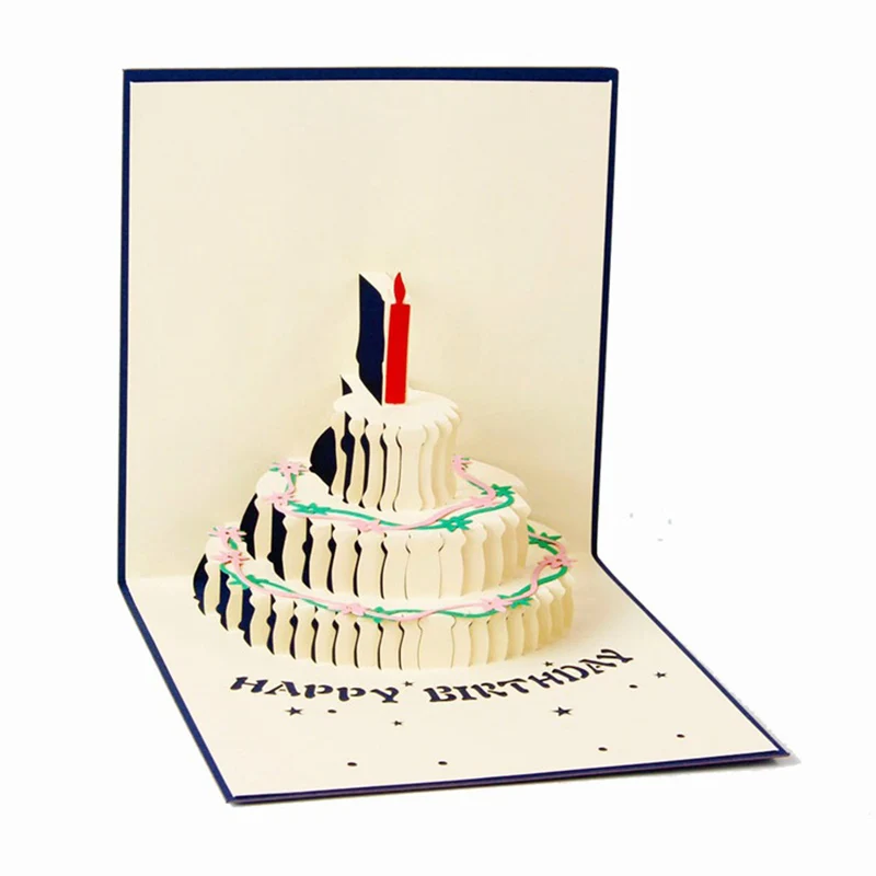 Maison Voeux 3d Pop Up Cartes Gateau D Anniversaire Saint Valentin Personnalise Noel Carte Postale Cartes De Voeux Papeterie Luxon Pl