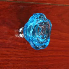 fashion deluxe Dia 54mm glass crystal rose win cabinet watch tv table handles red blue clear black pink green glass drawer knobs