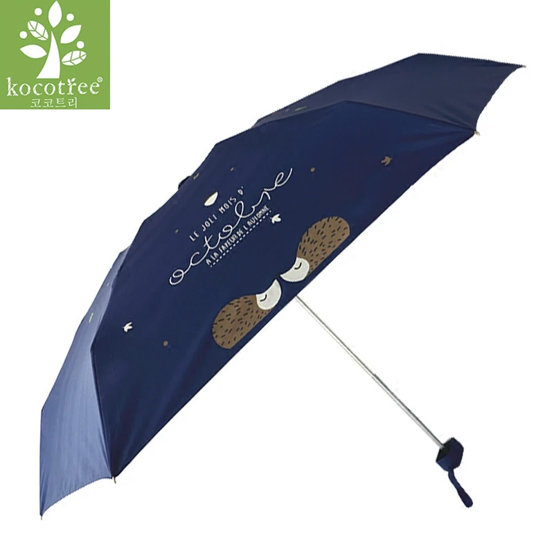 Comprar Kocotree lindo Animal erizo mujeres Paraguas de lluvia Paraguas plegables sombrillas mujer Sunny Parasol encantador Paraguas Mini bolsillo