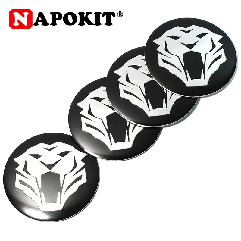 

4Pcs 56mm Tiger Head Car Steering Tire Wheel Center Sticker Hub Cap Hubcap Sticker Emblem Badge Decal for Jaguar Audi BMW Nissan