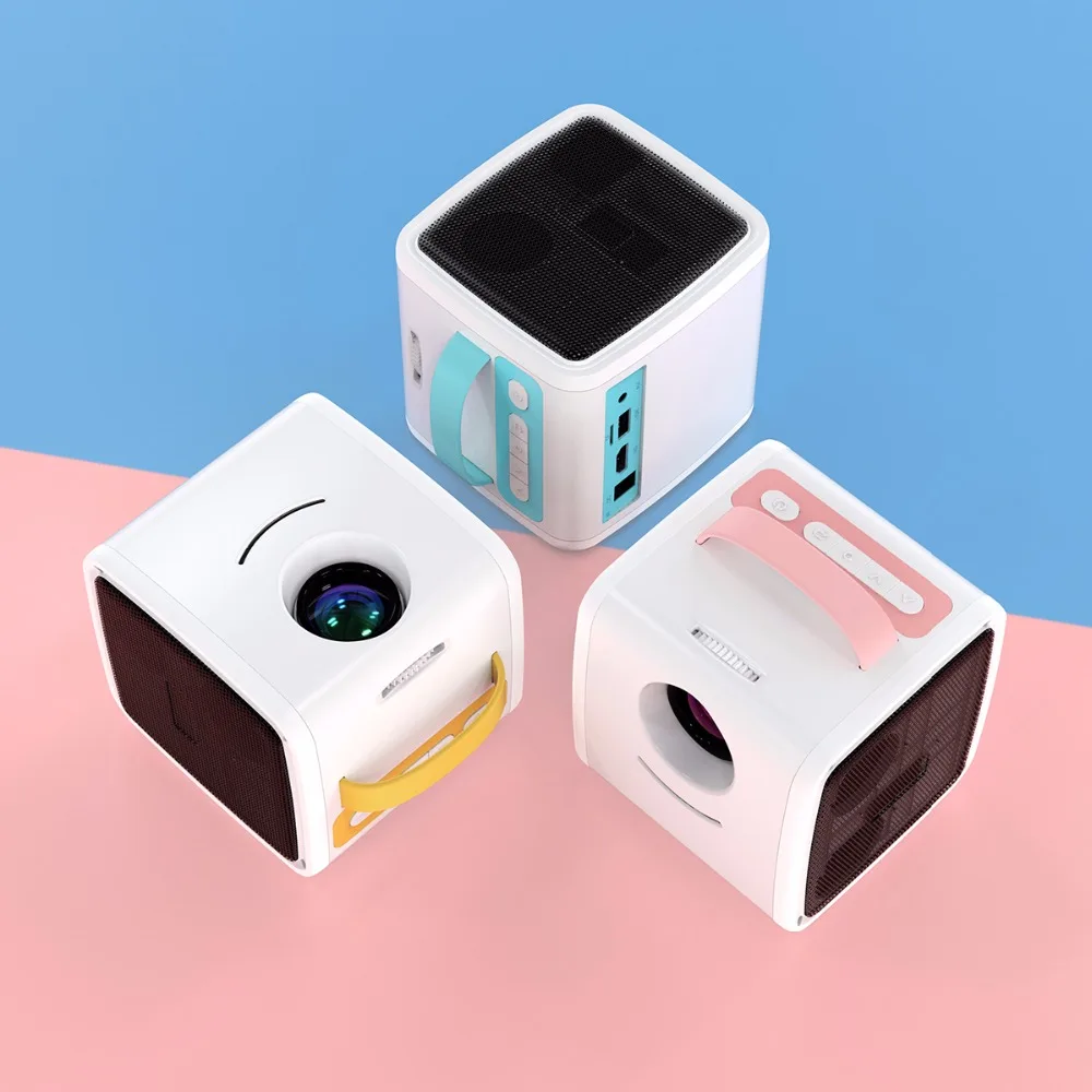 Excelvan Q2 المحمولة جهاز عرض صغير 700 لومينز الأطفال التعليم الأطفال العارض جيب متعاطي المخدرات LED TV المنزل متعاطي المخدرات العارض