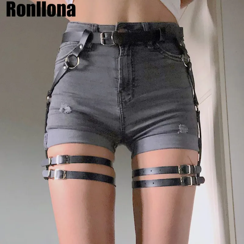 

Leather Harness Body Bondage Cage Leather Belt For Women Lingerie Sexy Hot Erotic Garter Belt Suspender Leg Harness Women Garter