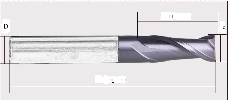 Диаметр 8 мм два 2 флейты карбида вольфрама с Плоским Концом Мельницы ЧПУ фреза Биты токарный станок для резки Металлообработка L = 60