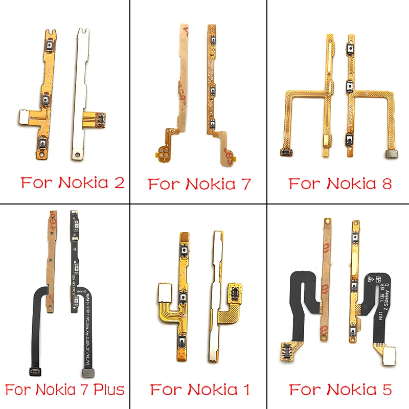 

Power On Off Volume Button Flex Cable For Nokia 2 3 5 6 7 8 2.1 3.1 5.1 6.1 7.1 Plus Repair Parts