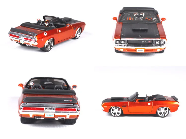 Высокое качество 1:24 1970 Dodge Challenger модифицированная модель сплава-трансформер, коллекция и Подарочная модель гоночной машины