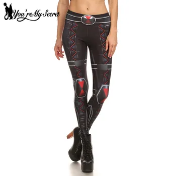 

[You're My Secret] Autumn Fashion Cospaly Superman Armor Warrior Digital Print Slim Ankle Length Leggins Elastic Women Leggings