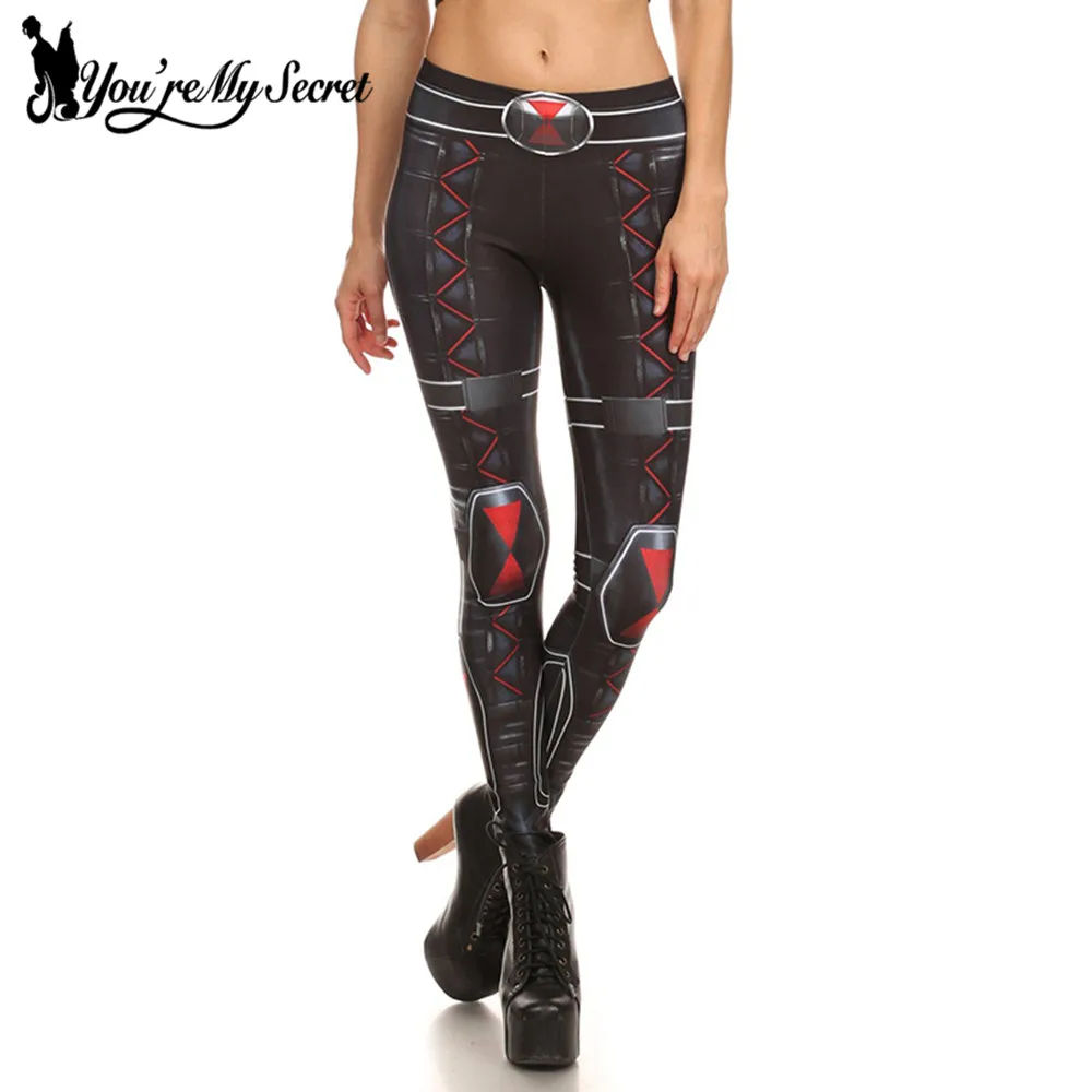 

[You're My Secret] Autumn Fashion Cospaly Superman Armor Warrior Digital Print Slim Ankle Length Leggins Elastic Women Leggings