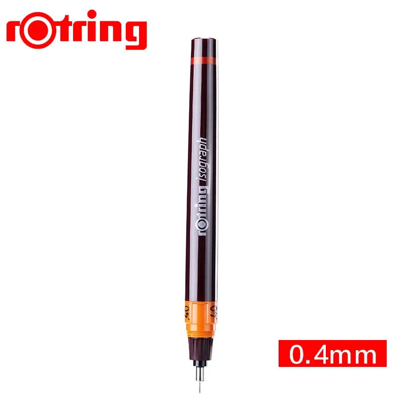 Германия Rotring изограф игольчатая ручка 0,1-0,8 мм ручка для рисования ручная роспись ручка крючок линия ручка с добавляемыми чернилами 1 шт - Цвет: 04MM