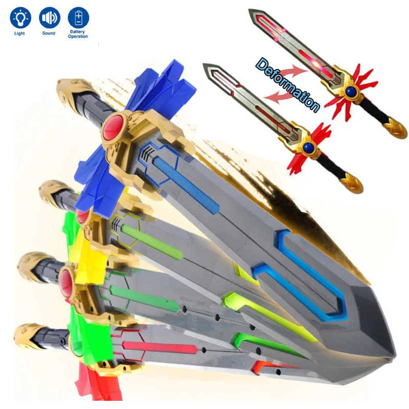 

Kids Toy Dinosaur Rangers Figure Accessories God Laser Sword Toy with Music LED Flashing Children Birthday Gifts