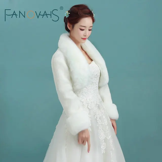 2016 New Faux Fur Bridal Wedding Jackets Winter Coats 2016 New Faux Fur Bridal Wedding Jackets Winter Coats Bolero For Evening Dress Warm