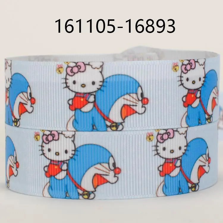 10 ярдов разные размеры живой мультфильм Дораэмон ленты печатных Grosgrain
