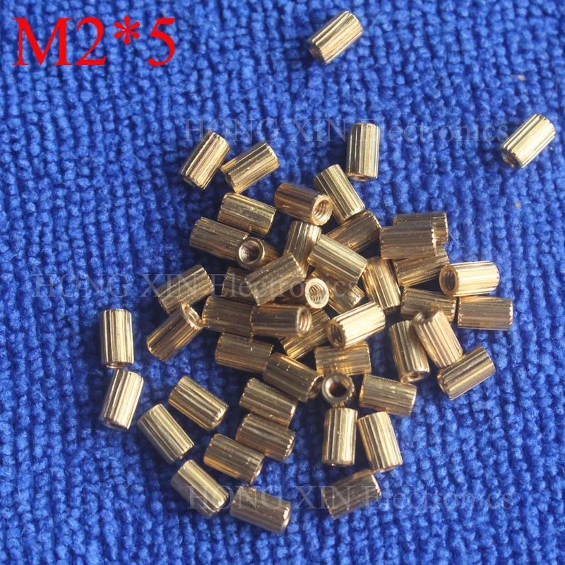 

M2*5 1Pcs Brass Spacer Standoff 5mm Female To Female Standoffs column cylindrical High Quality 1 piece sale