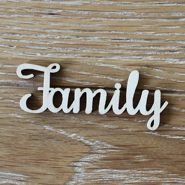 24pcs 100x40mm wooden family