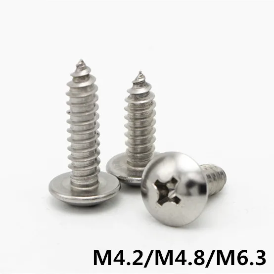 Самонарезающие винты M4.2/M4.8/M6.3 JISB1122T для фермы большой круглый винт крест