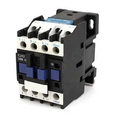 

LC1-D0910 110-120V/130V 50/60Hz Coil 25A Three Pole 1NO/1NC AC Contactor