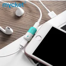 Myket 2 в 1 двойной порты сплиттер адаптер мини наушники аудио и зарядки конвертер для IPhone 7 8 Plus X XS Max XR