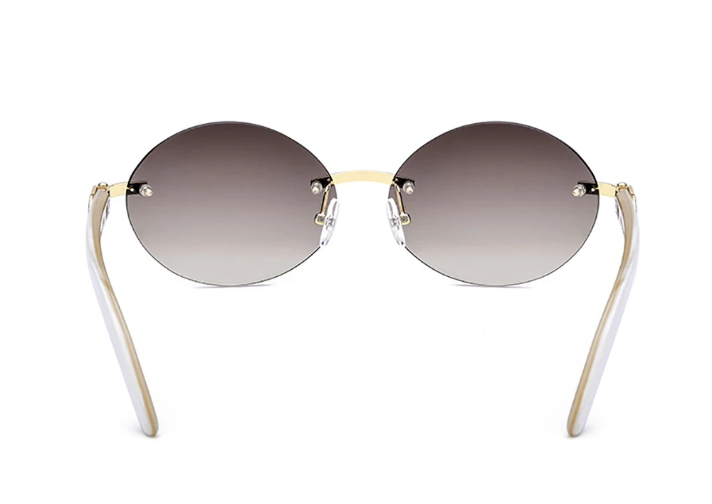 Высококачественные круглые винтажные Ретро Поляризованные солнцезащитные очки для женщин и мужчин, модные брендовые дизайнерские роскошные солнцезащитные очки без оправы