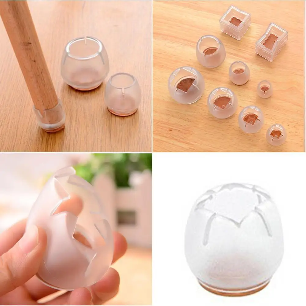 

Square Silicone Chair Leg Caps Feet Pads Furniture Table Covers Caps Home Furniture Pads Durable Home Decor Table Covers