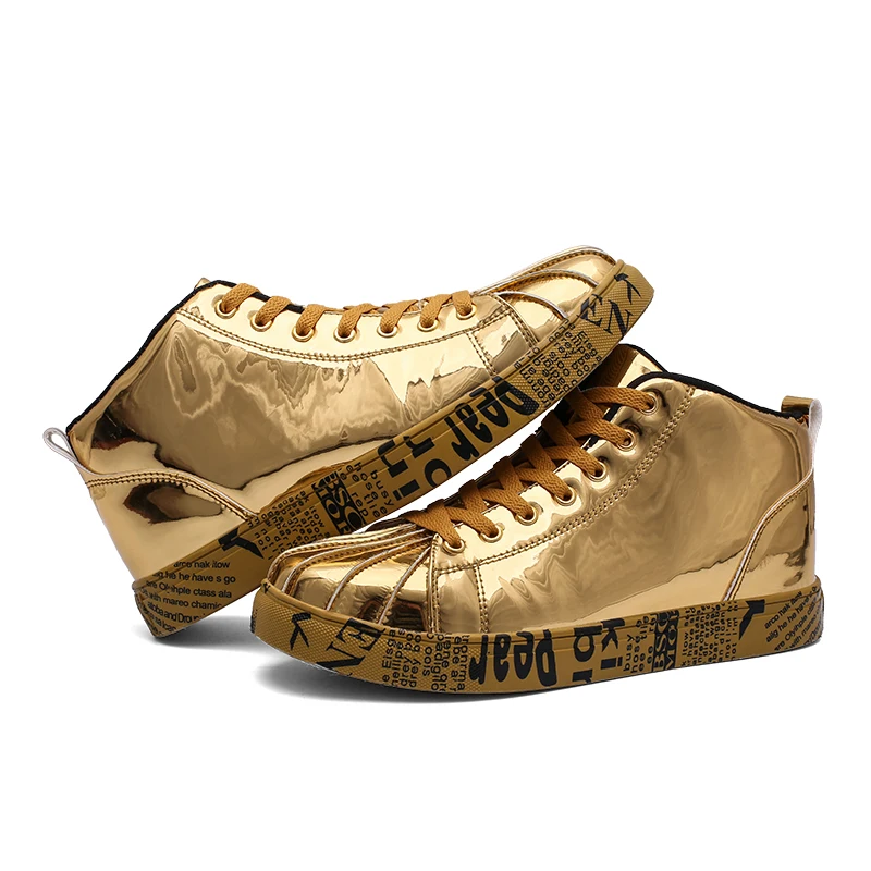 Мужские кроссовки для скейтбординга, Обувь Мужская Спортивная обувь для спортзала, Мужская классная спортивная обувь Bullock Plein, блестящая обувь золотого/серебристого цвета, большие размеры 46