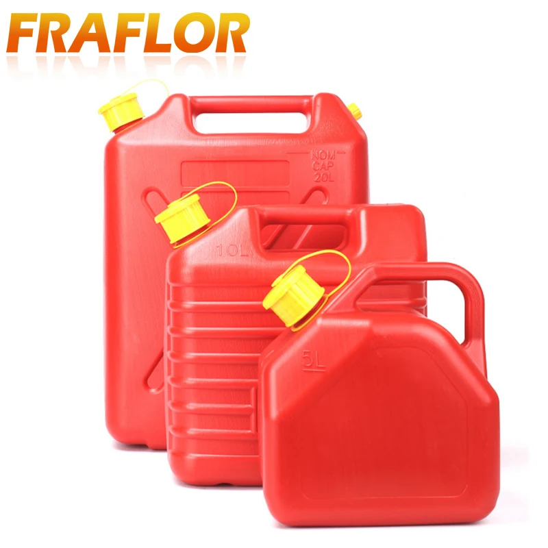 Fuel Tank 20L Liters Spare Plastic Cans Diesel Gasoline Container With Oil Pipe Tank For Jeep Wrangler Motor Car Accessoriess