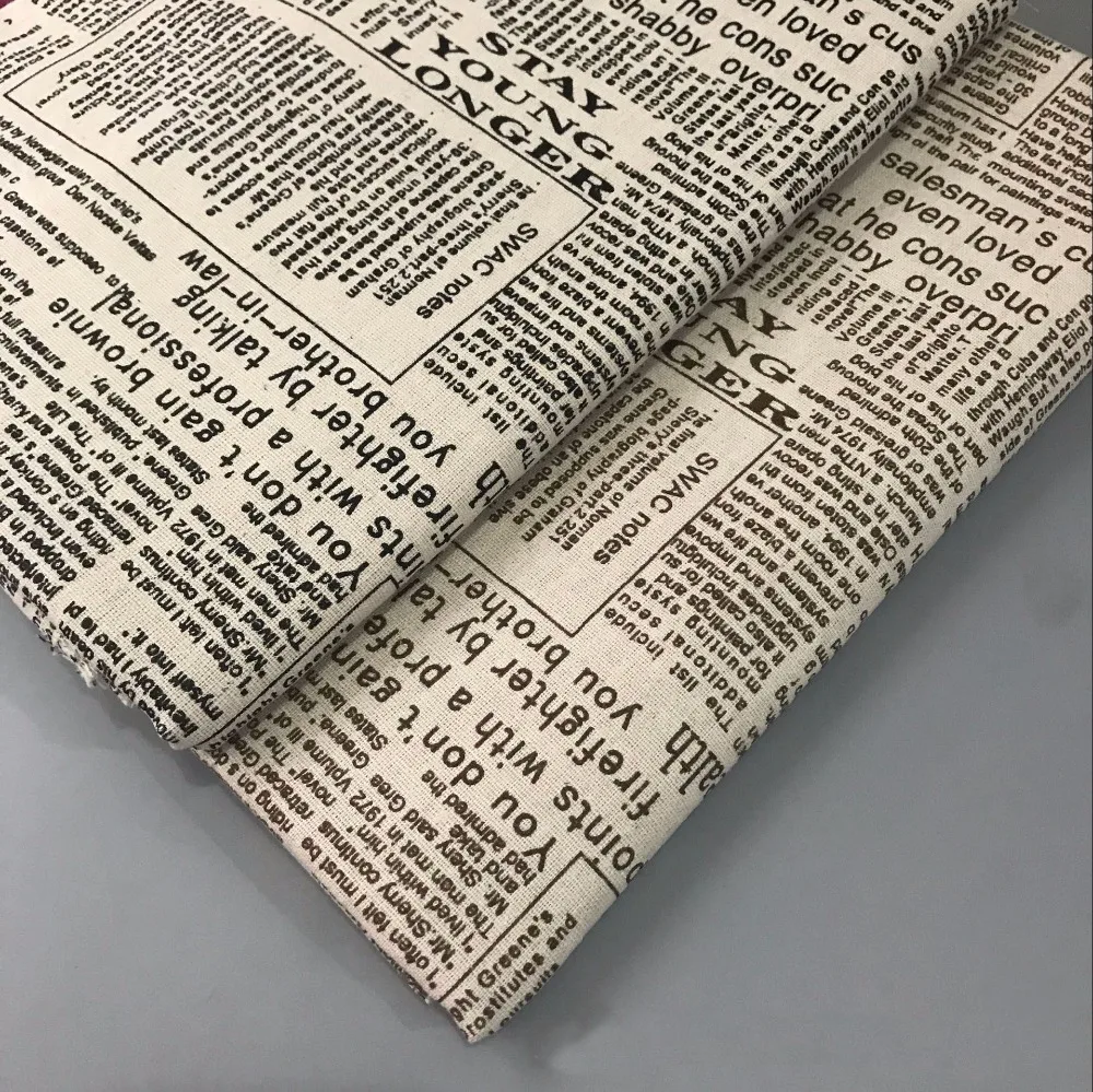 

Linen fabric linen printing Nordic style lattice table cloth curtain cloth pillow with cloth