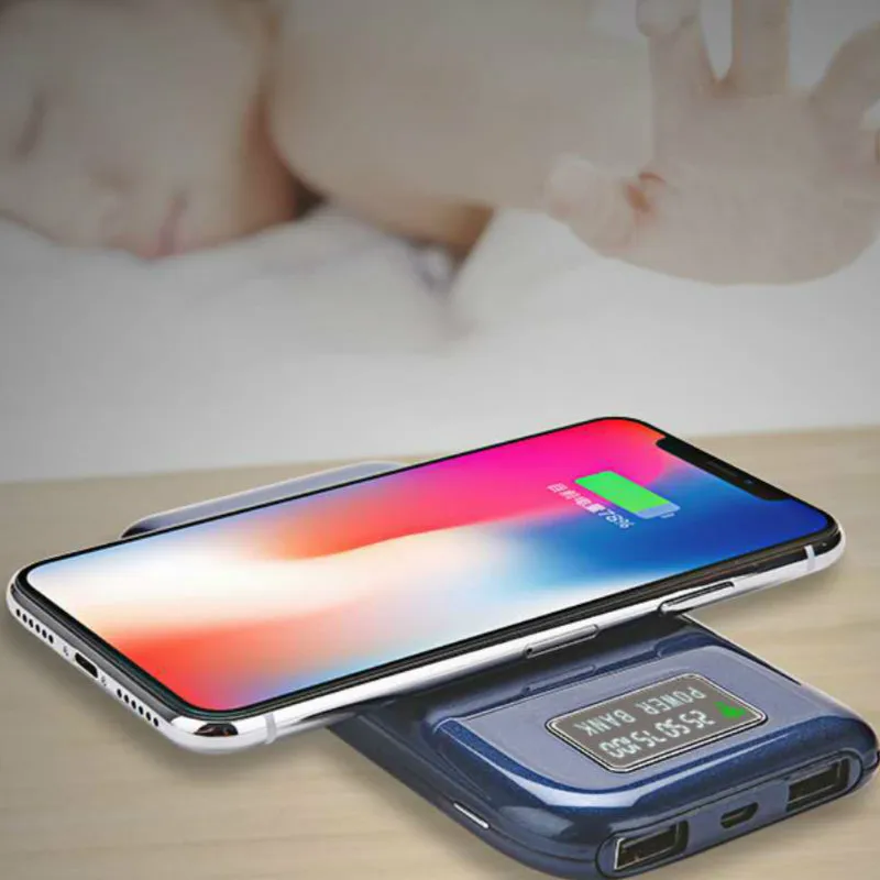 10000mah Wireless Charger for IPhone 8 8plus X Samsung External Battery Double USB QI Wireless Charger Power Bank For iPhone X 10000mah Wireless Charger for IPhone 8 8plus X Samsung External Battery Double USB QI Wireless Charger Power Bank For iPhone X