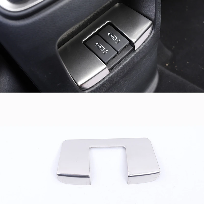 Аксессуары для Honda CRV 5TH интерьер USB разъем декоративные наклейки из нержавеющей стали отделка 1 шт - Название цвета: matte silver