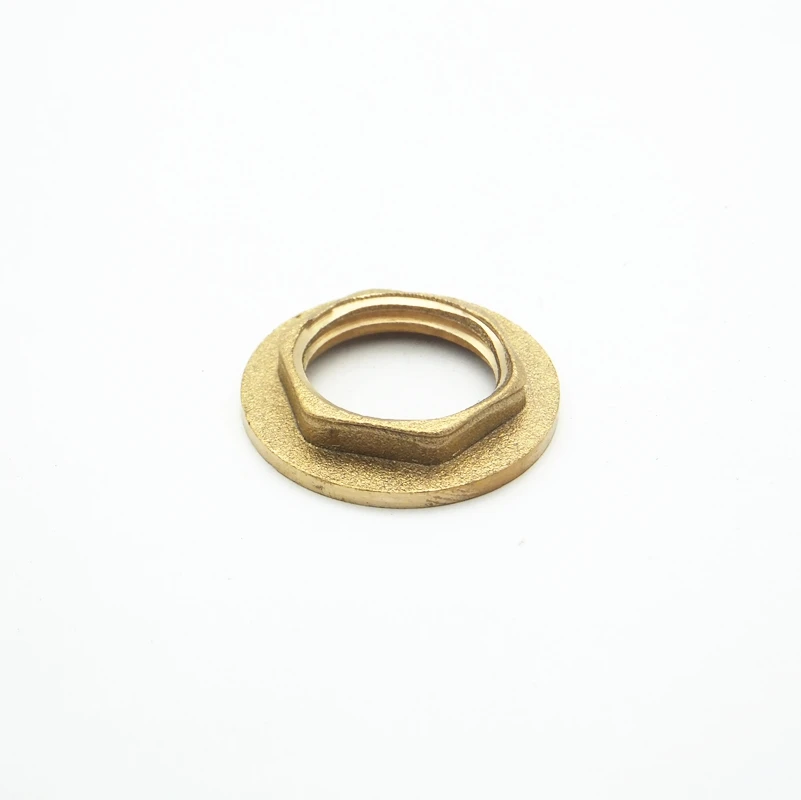

1/2" 3/4" 1" BSP Female Thread Brass Hex Lock Flanged Nuts Fit Pipe Fitting Adapter Coupler Connector For Fuel Gas Water