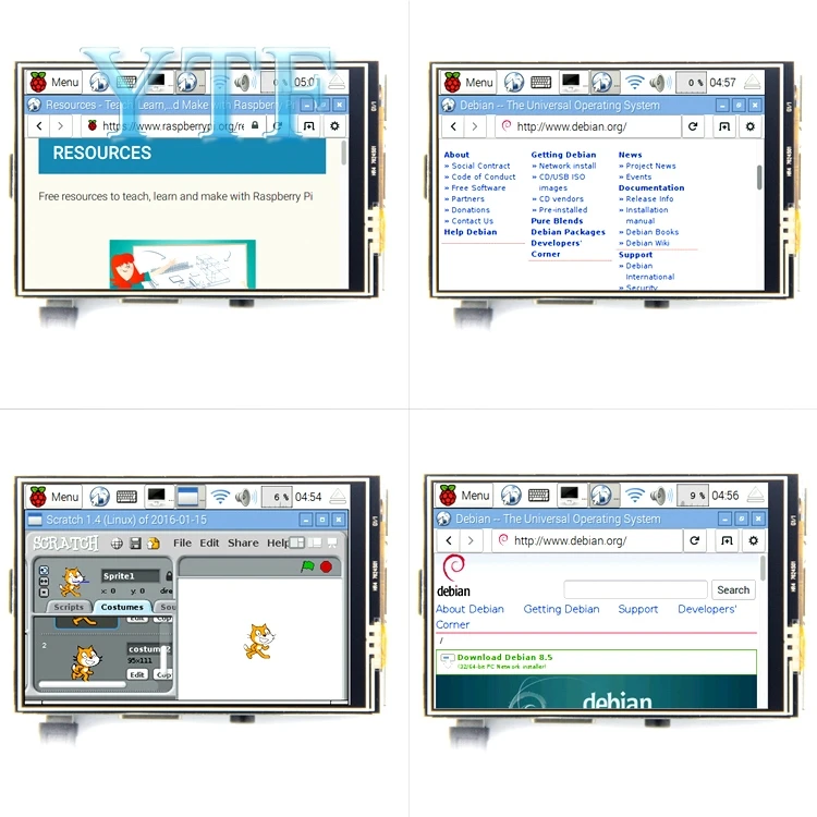 1 шт. 3,5 дюймовый резистивный сенсорный ЖК-экран для Raspberry PI3 PI2 B+ 3