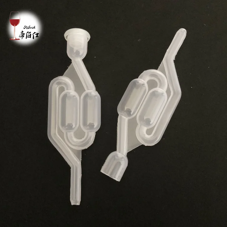 Air Lock Food Grade Twin Bubble Plastic Valve Home Brewing Wine Fermentation Check Valve Beer-Making Fermentation Valve